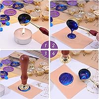 Vista 6 de SWANGSA Sello de cera con letra inicial del alfabeto C, sello de sellado de letras de mariposa elegante vintage para invitación de fiesta de boda