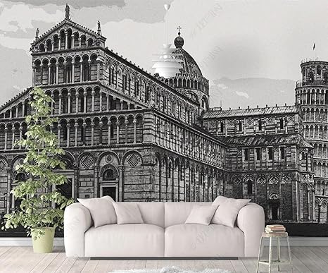 Amazon 壁画3d写真の壁紙 ヨーロッパのレトロな建築 壁紙寝室のリビングルームの背景の壁の装飾の壁画 300x210cm 壁紙