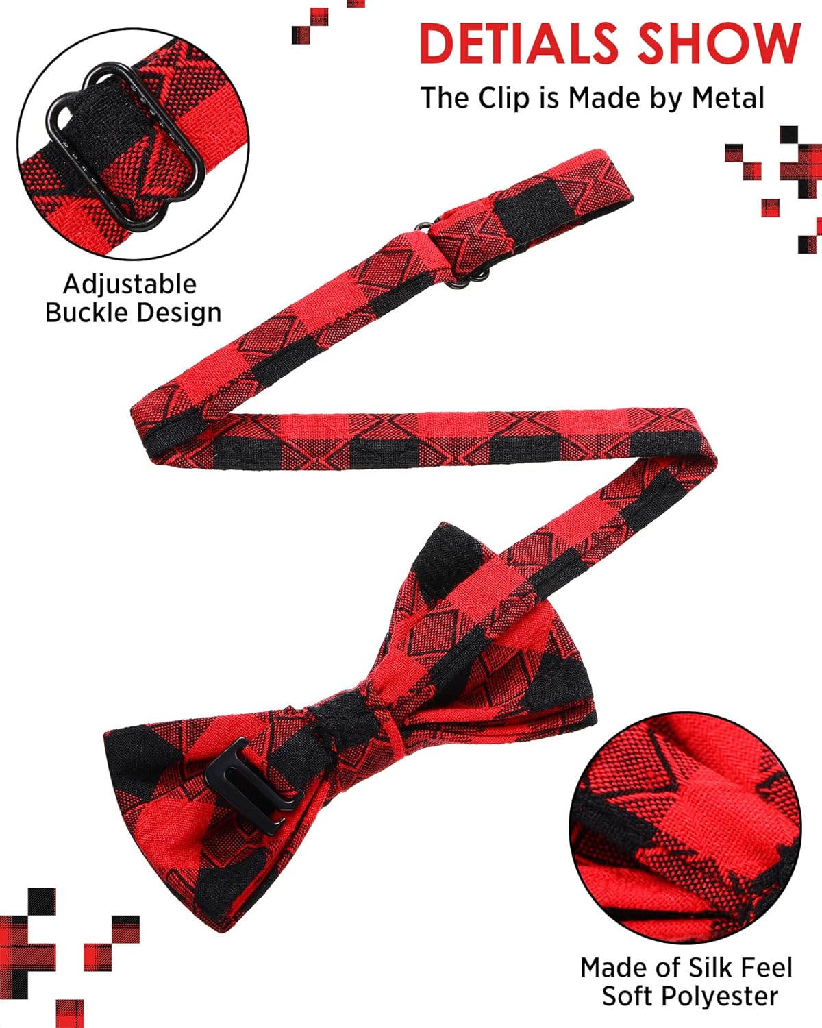 Zhanmai 20 Pcs Boys Bow Ties Pre-tied Bow Ties Bulk with Adjustable Neck Band for Kids Wedding Birthday Party(Classic Style)