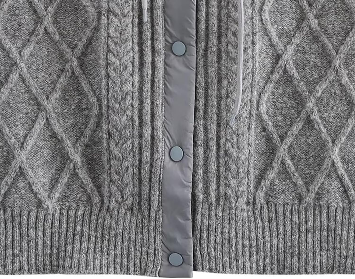 Women's Quilted Hooded Knit Vest Lightweight Padded Sleeveless Jacket, Casual Retro Layered Sweater Vest - Image 5