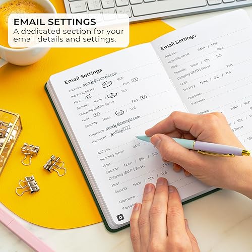 Vista 93 de Clever Fox Libro de contraseñas – Organizador de direcciones de Internet y contraseñas alfabetizado – Cuaderno de contraseñas para computadora