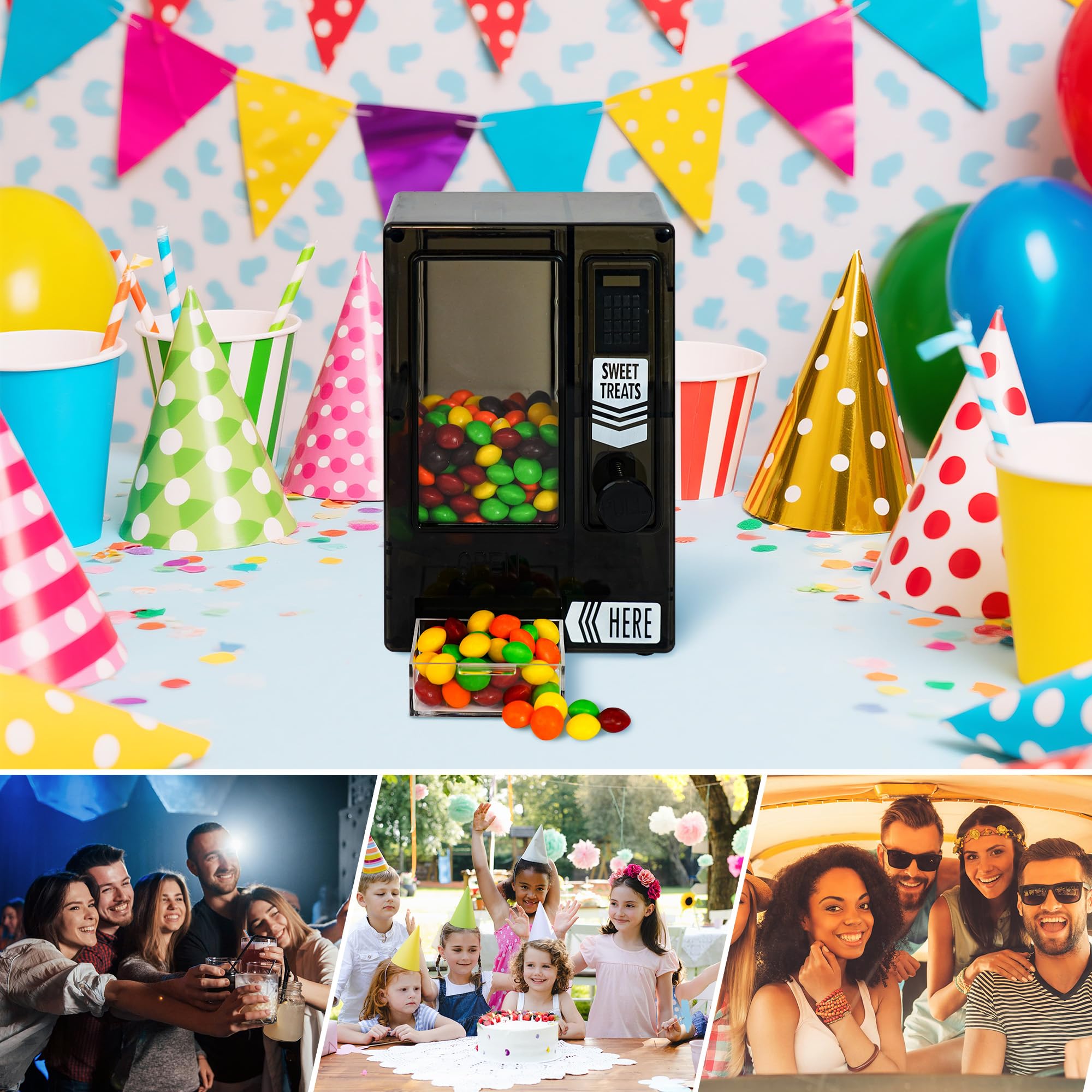 YOBRO Distributore di caramelle, simpatico distributore automatico per scrivania, macchina manuale per caramelle, mini caramelle, regalo di compleanno e Natale per ragazze, regalo per amici, fidanzate
