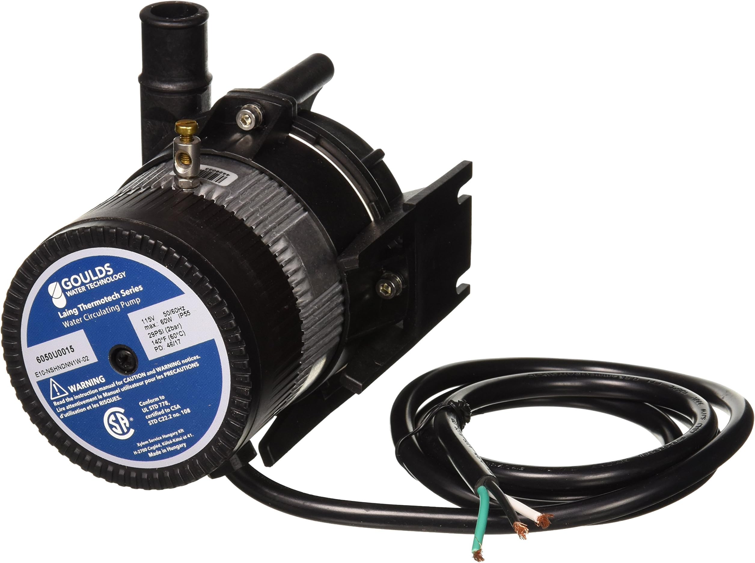 Pump, Circ, Laing E-10, 115v, 3/4" b, 4ft Bare Cord