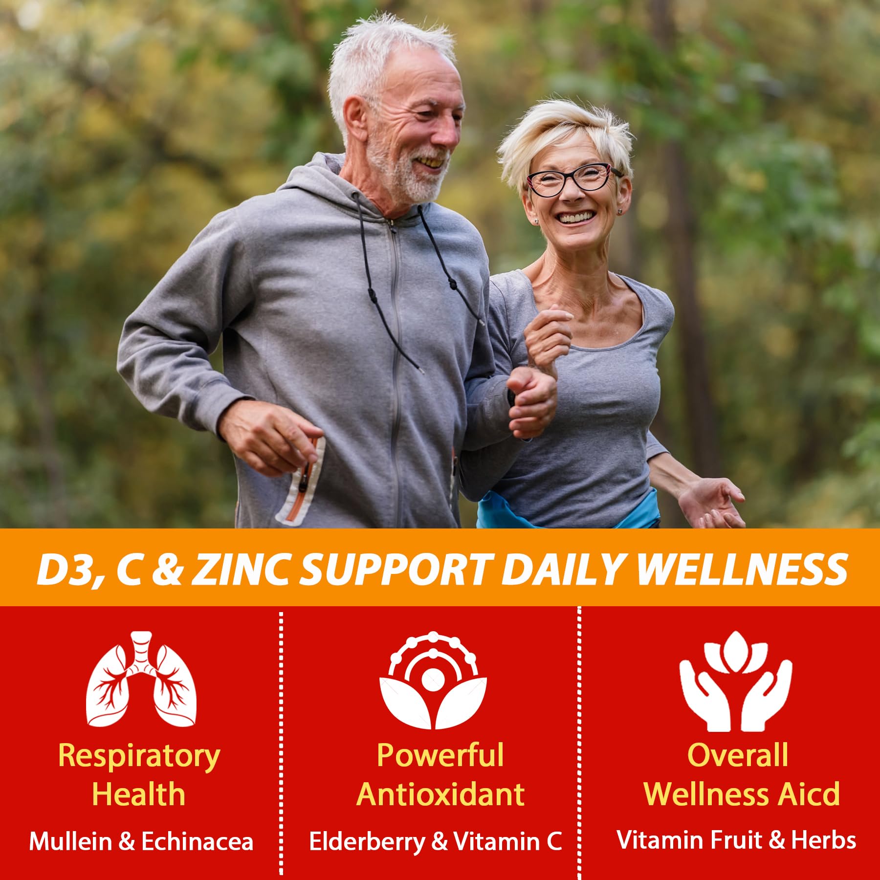 Vitamin C + D3 + Zinc Immune Support Gummies for Adults 50 Plus Elderberry — Amazon image 4