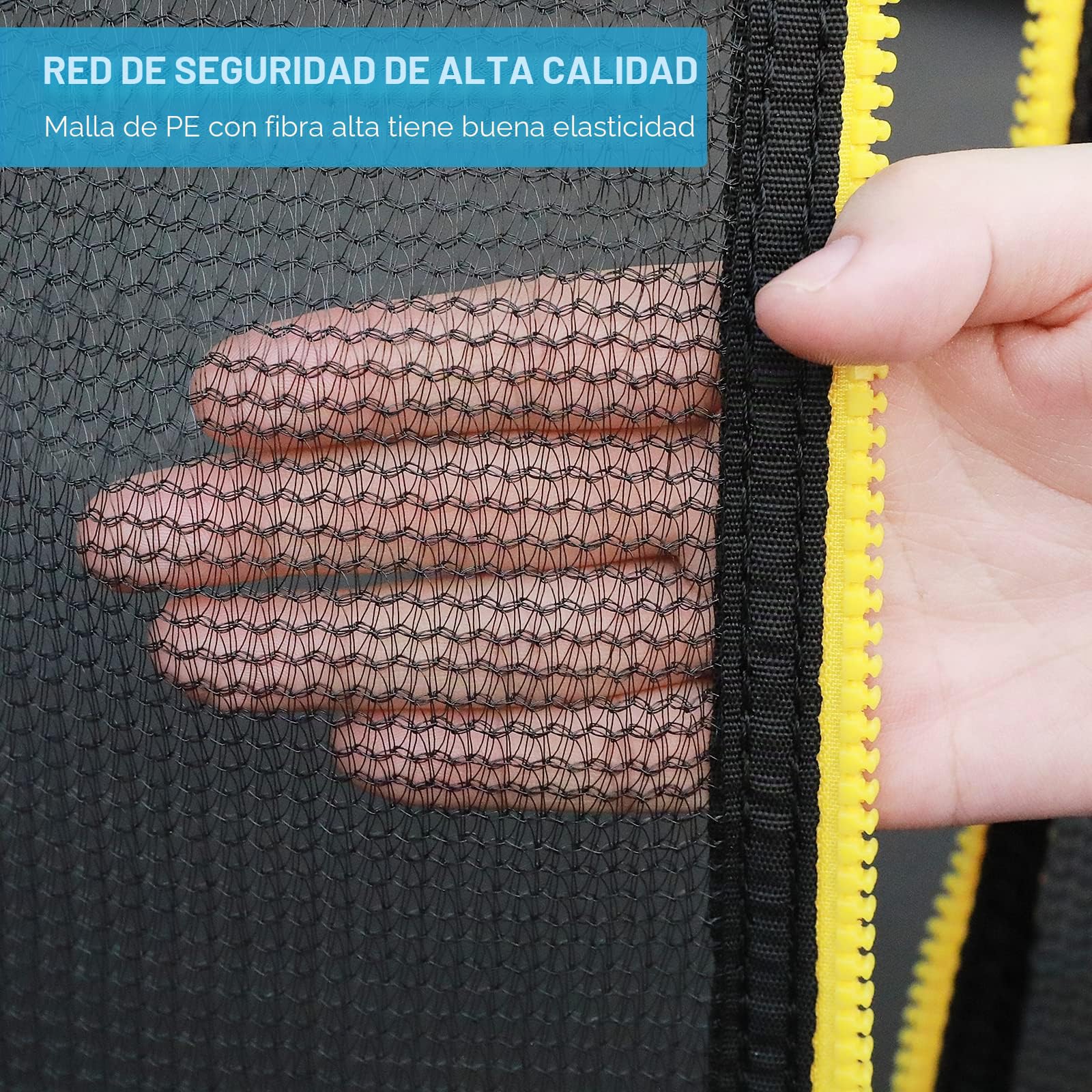 Red de Repuesto para Cama elástica, diámetro 244/305/306 cm, Red de Seguridad Resistente a los Rayos UV, Red de protección Redonda para Cama elástica de jardín