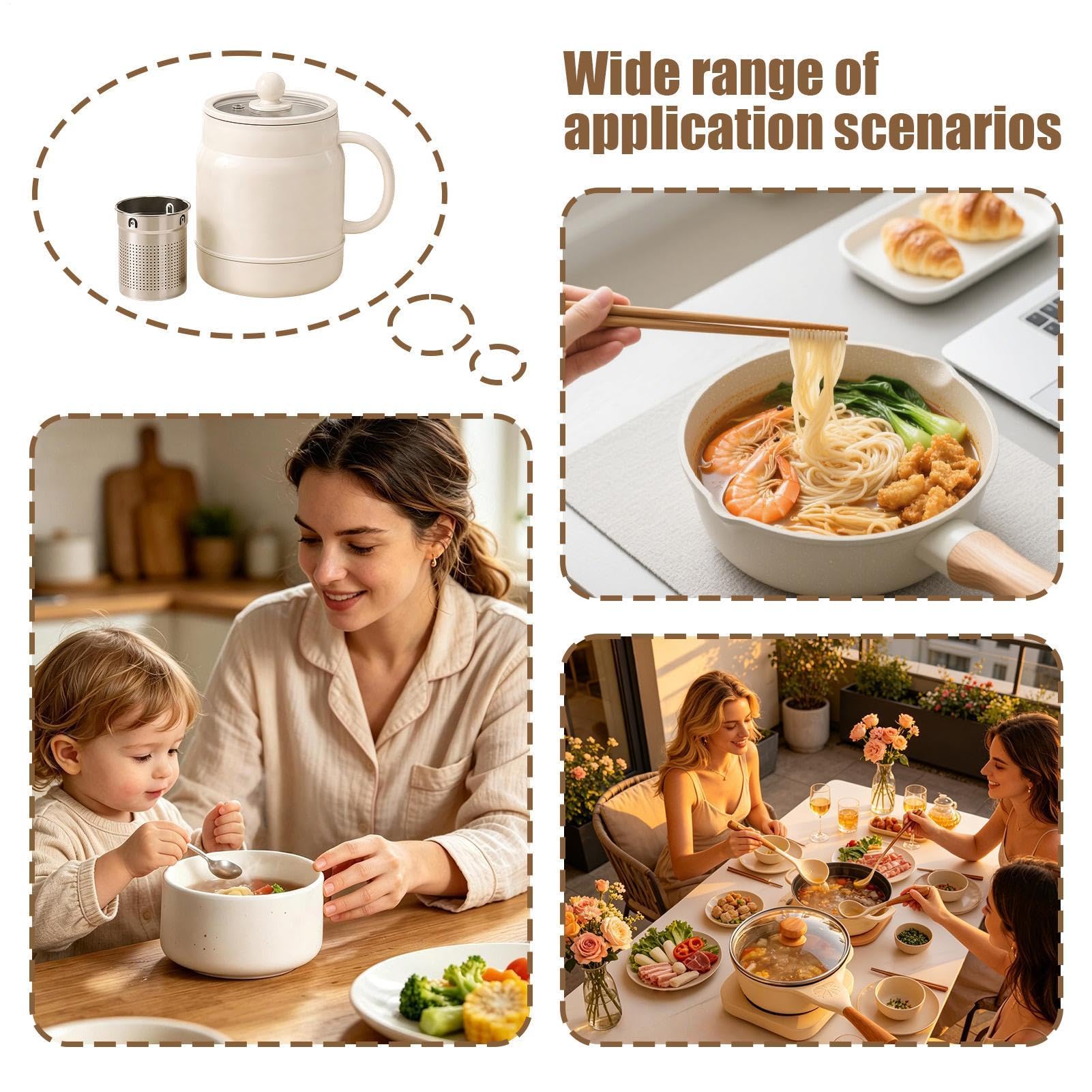 Hervidor eléctrico de té cocina aislante personal con filtro