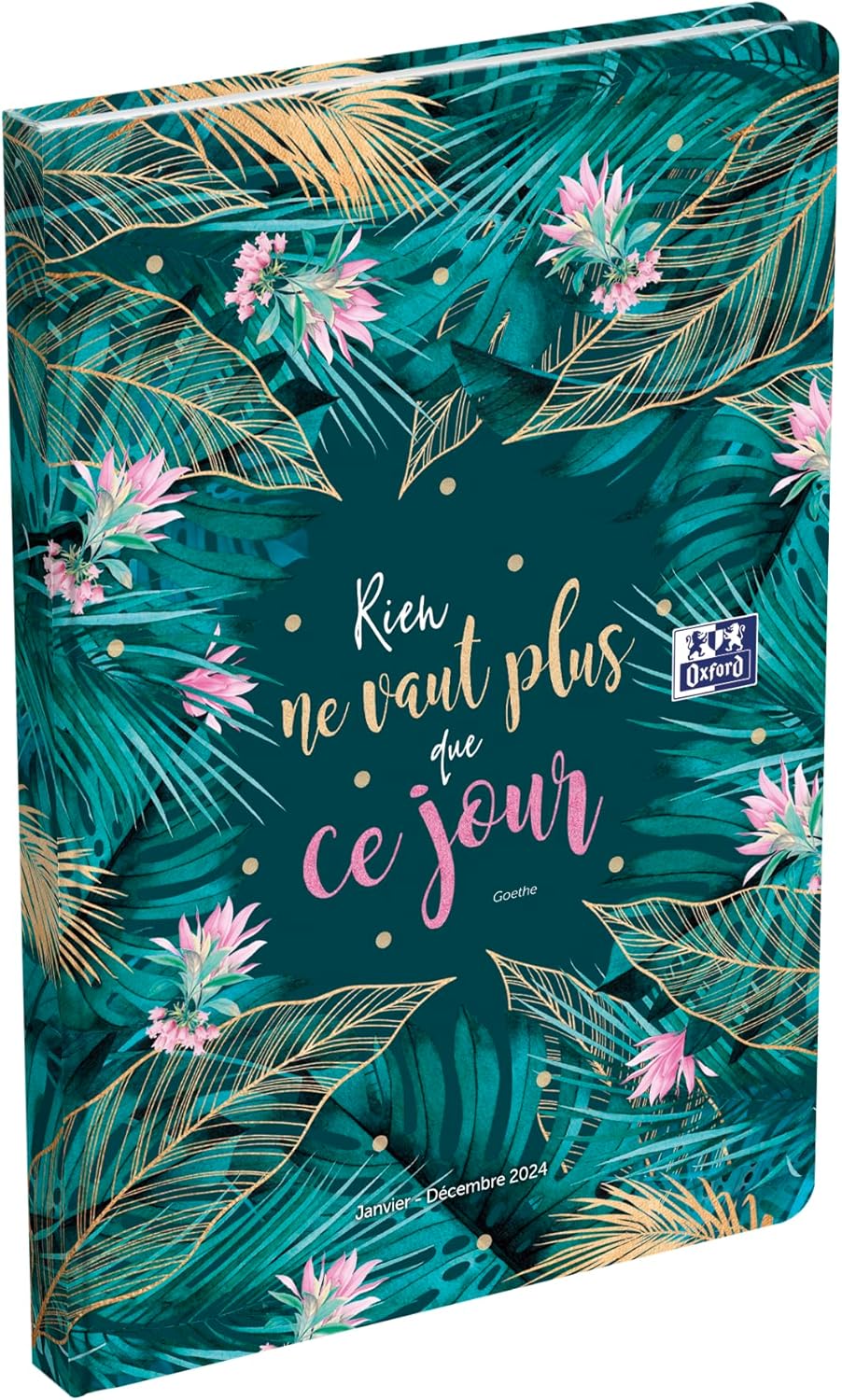 Oxford & Me Civil Weekly Diary 10 x 15 cm Year 2024 Tropical French