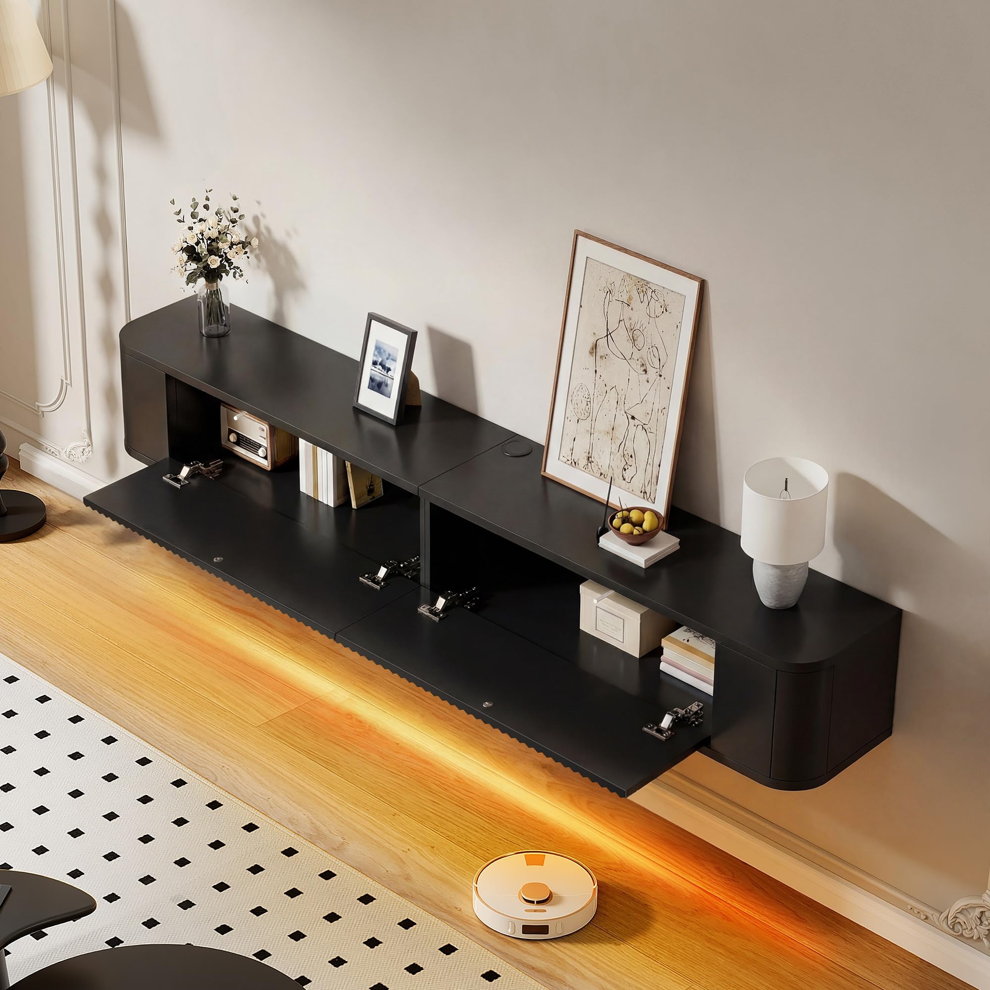 Yitahome 140 cm Schwebender TV-Stand – Bild 3