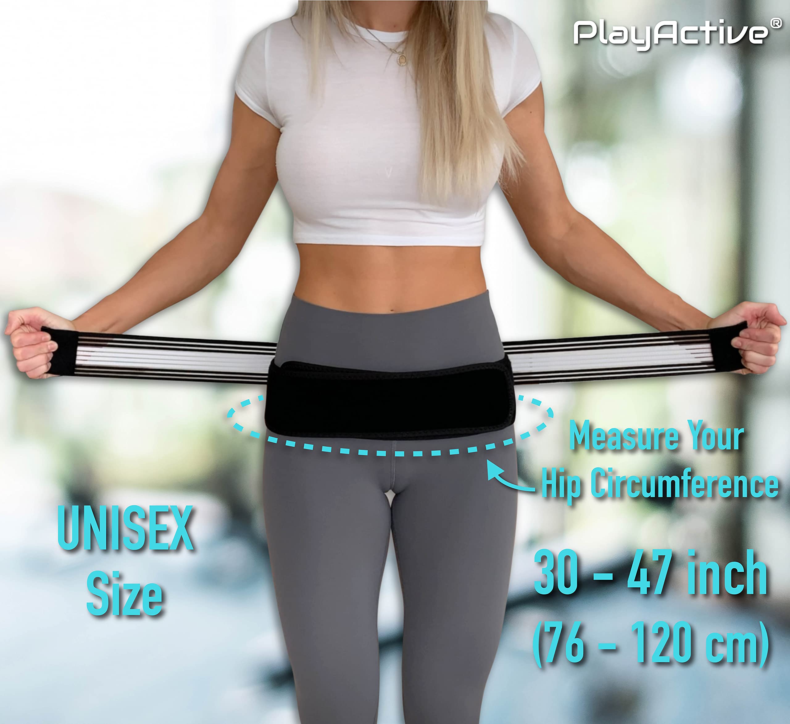 PlayActive Sacroiliac SI Joint Hip Belt Lower Back Support Brace for