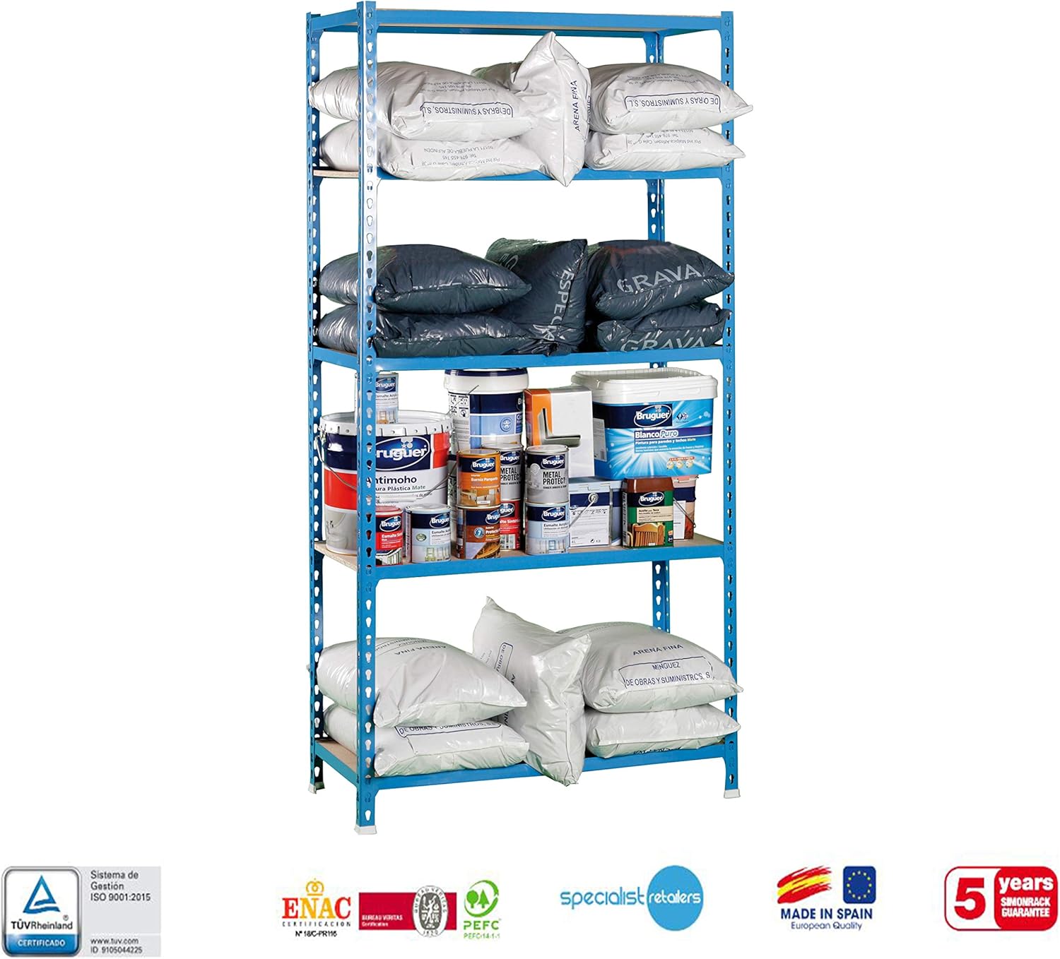 Best Quality 🔥 Simonrack 5/400 Maderclick Kit Shelf, Blue/Wood Flash Deals - 60% OFF Simonrack 5/400 Maderclick Kit Shelf, Blue/Wood