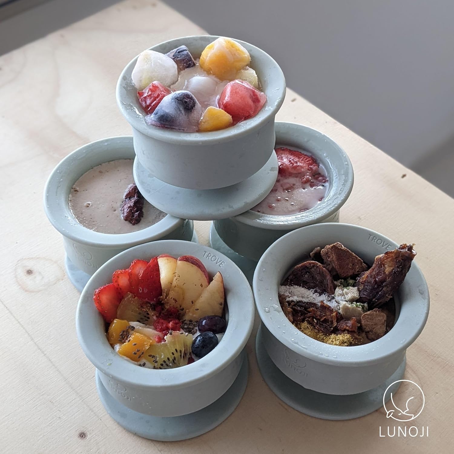 CHEWDEN Trove | Dog Frozen Treat Holder | Dog Ice Cream | Mess-Free | Dog Enrichment (Sage)