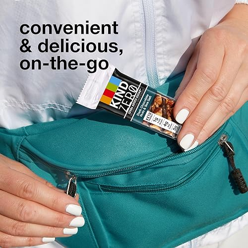 Miniatura 3 de KIND Barras de azúcar añadidas cero y cetogénico, nueces de chocolate oscuro y sal marina, caja de 6.2 onzas (30 barras)