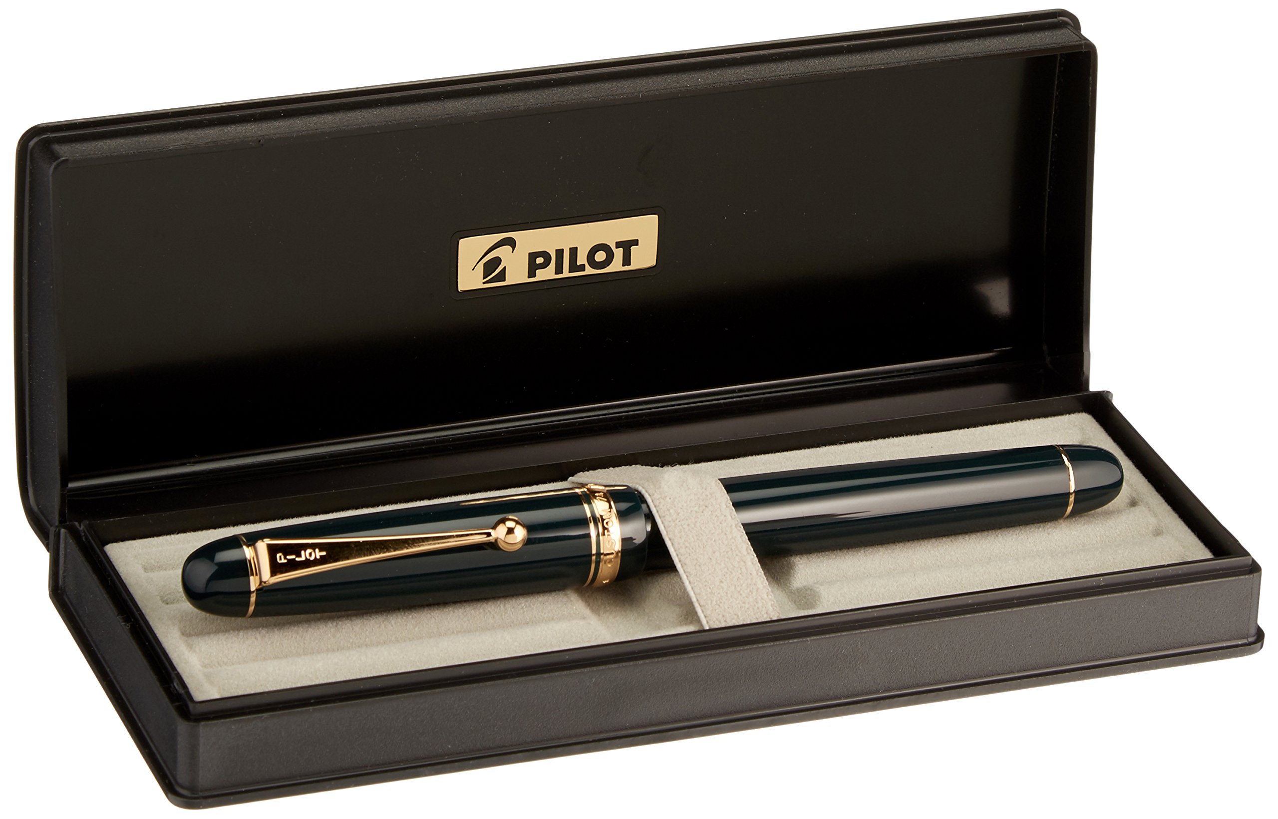 Pilot Fountain Pen Custom 74, M-Nib, Dark Green Body (FKK-1000R-DG