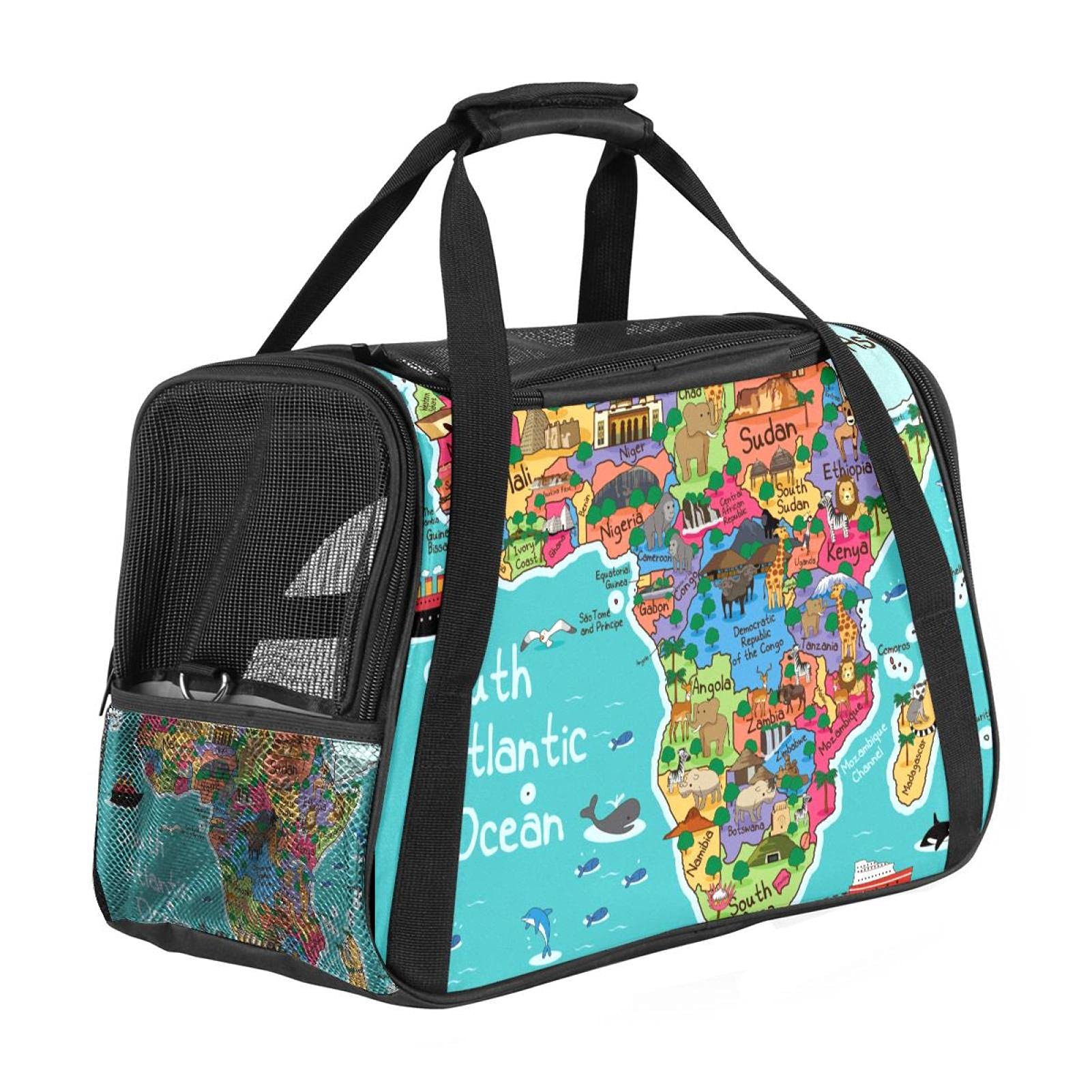 Sac de transport portable chien et chat homologué avion avec filet aéré