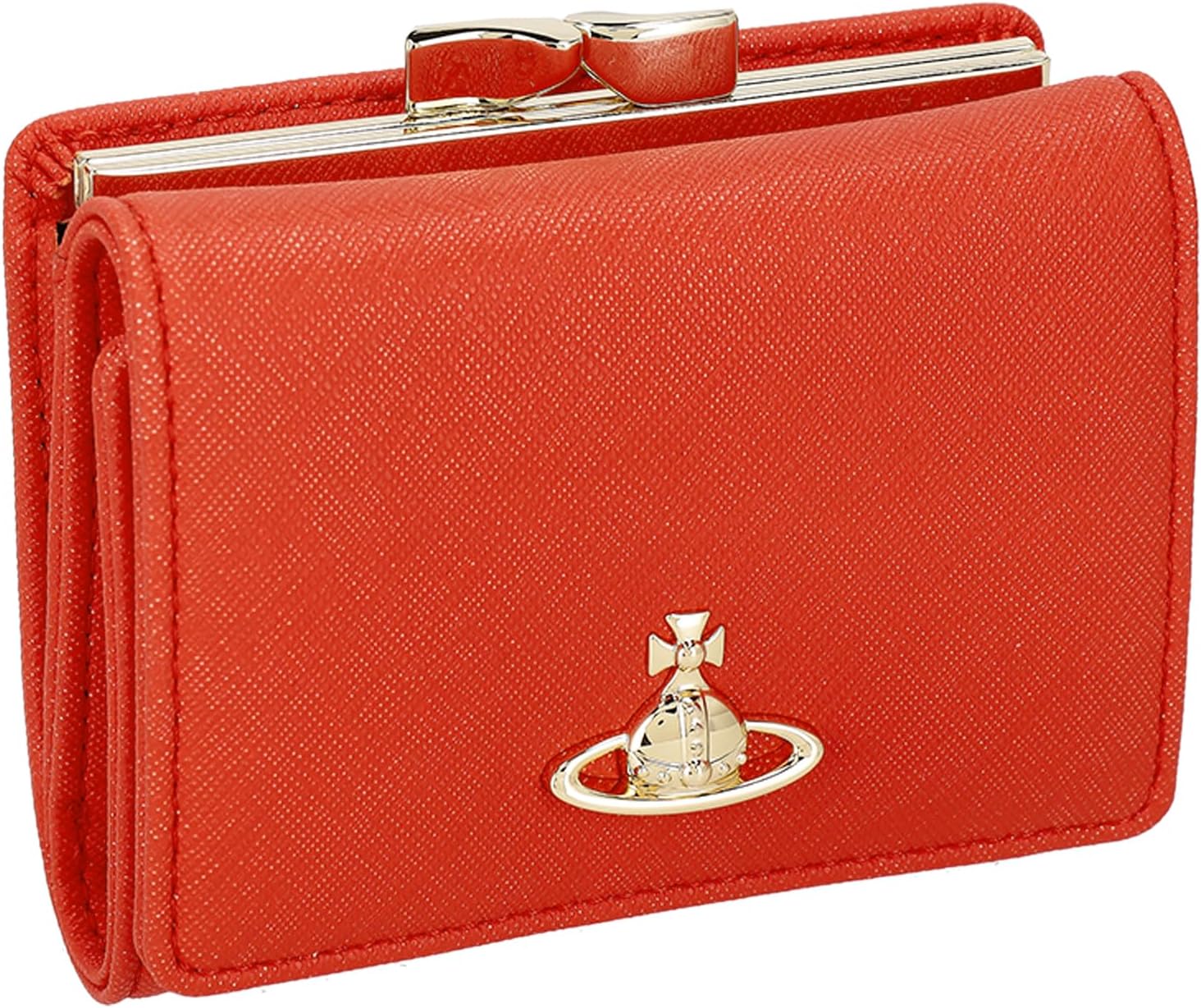 [ヴィヴィアンウエストウッド] 三つ折り財布 SAFFIANO PLAIN SMALL FRAME WALLET 5115002MW S0021 SAFFIANO PLAIN N402 BLACK 3D ORB [並行輸入品]