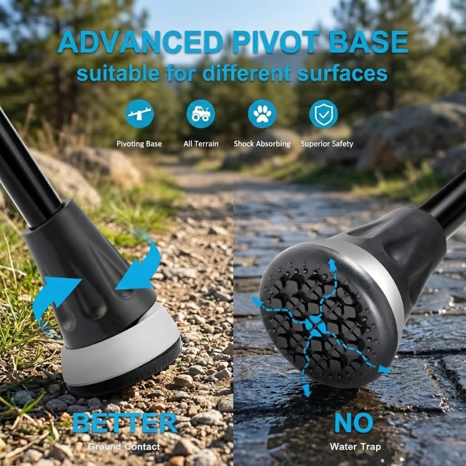 Crutches for Adults (x2) - Lightweight Adjustable Height Axillary Crutch with Comfortable Underarm Pads Non Slip Rubber Tips Premium Aluminum Walking Support for Seniors Injury Recovery Mobility Aid