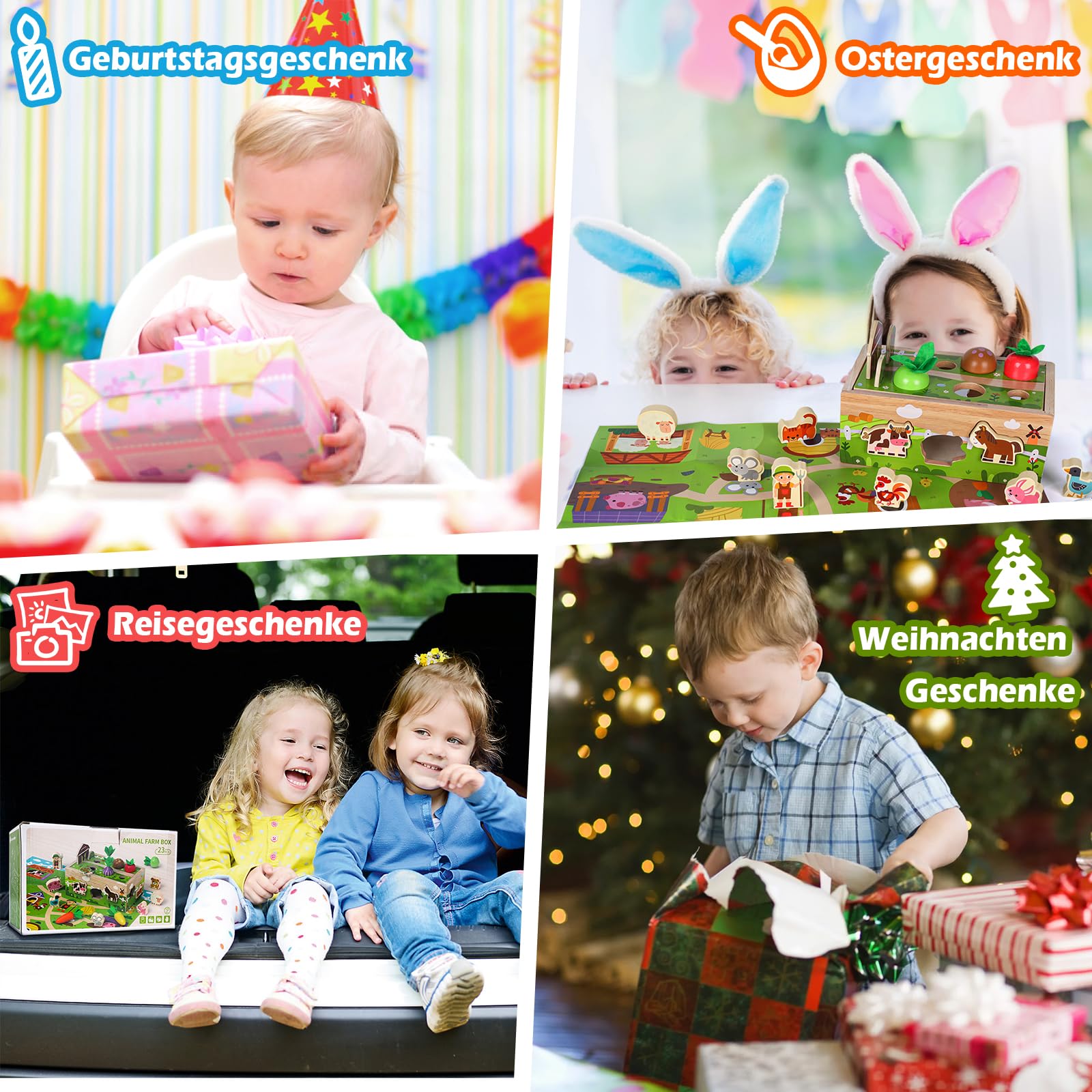 Giochi Montessori Bambini 1 Anno: Regalo Bambino 1-2 Anno | Giocattoli Bambino 1-3 Anno, Educativi Sensoriale Giochi Legno Bambini 1 2 Anno, Regalo Compleanno Natale, Giochi per Attività Motorie