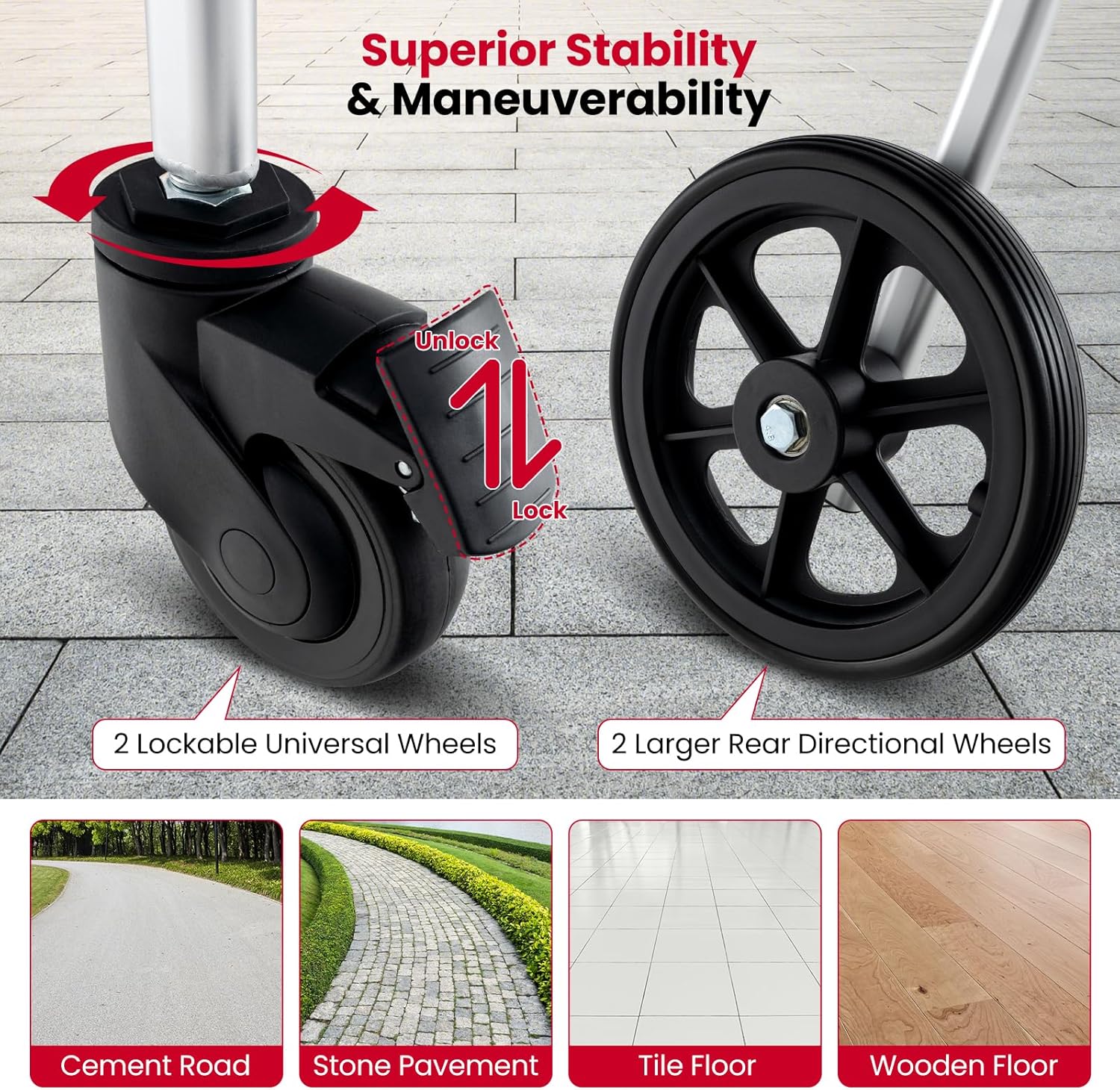 Goplus 4 in 1 Shower Commode Wheelchair, 330lbs Foldable Bedside Commode Chair for Toilet with Arms, Portable Rolling Shower Chair with Wheels for Elderly Disabled Handicap Adults Bariatric