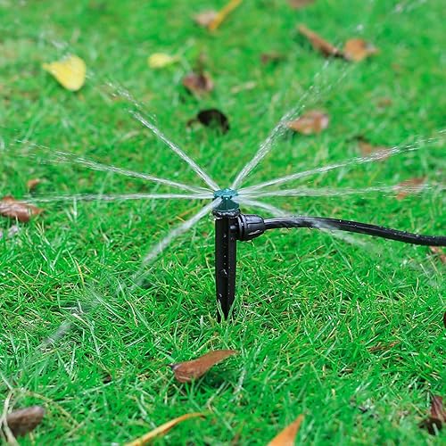 Miniatura 6 de 80 emisores de riego por goteo para tubos de goteo de 14 pulgadas, goteros de riego automático ajustables de 360 grados en estaca de flecha de 5.5