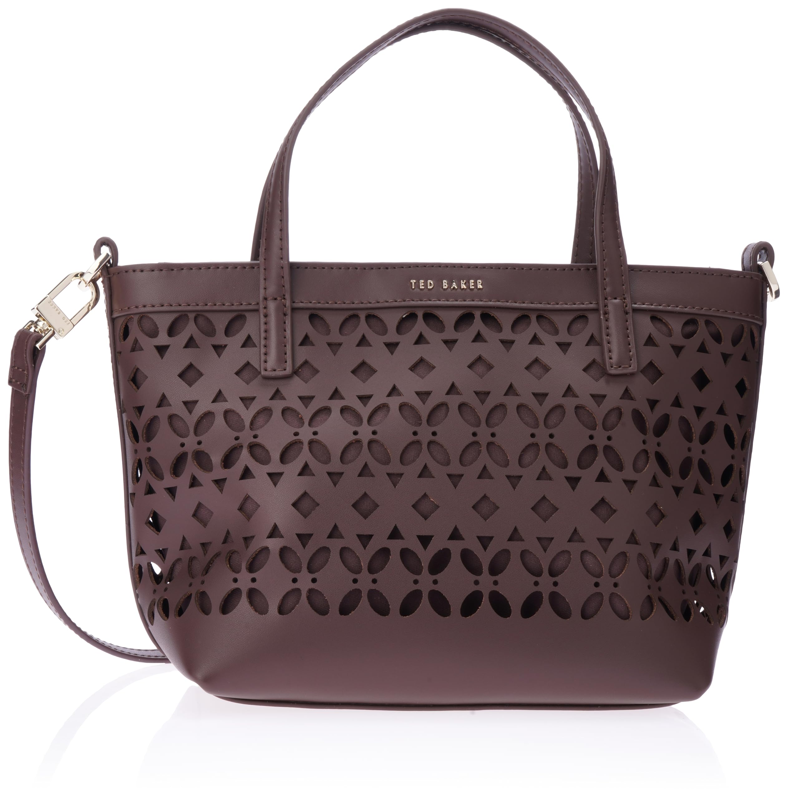Ted Baker WXB-Lissann Laser Cut Mini Shopper Bag, Dark Brown : Buy