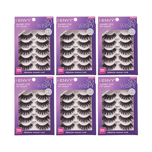 Miniatura 10 de i-ENVY So Wispy - Paquete múltiple de cabello natural, 5 pares