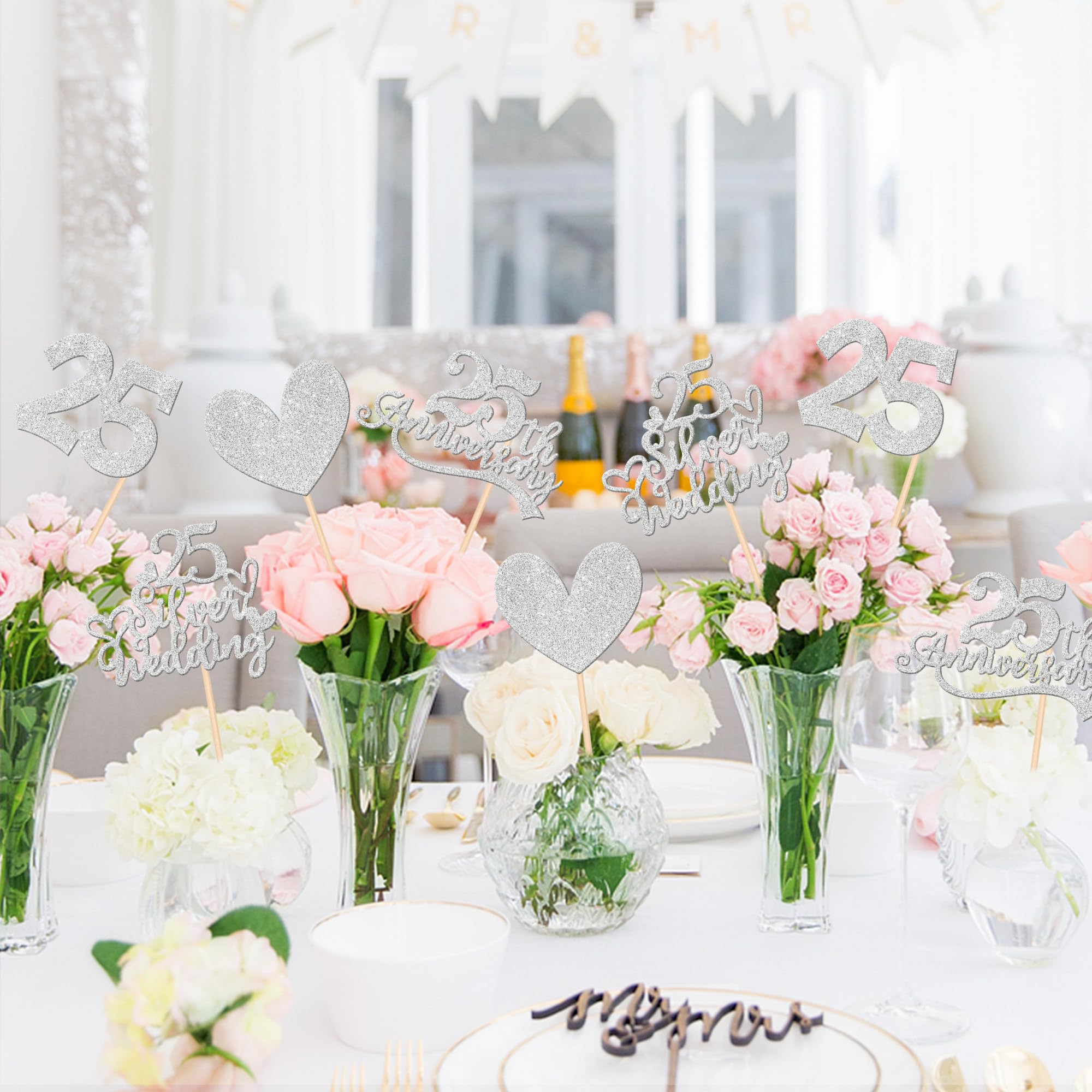 25th wedding anniversary table decorations | Beachweddingtips.com