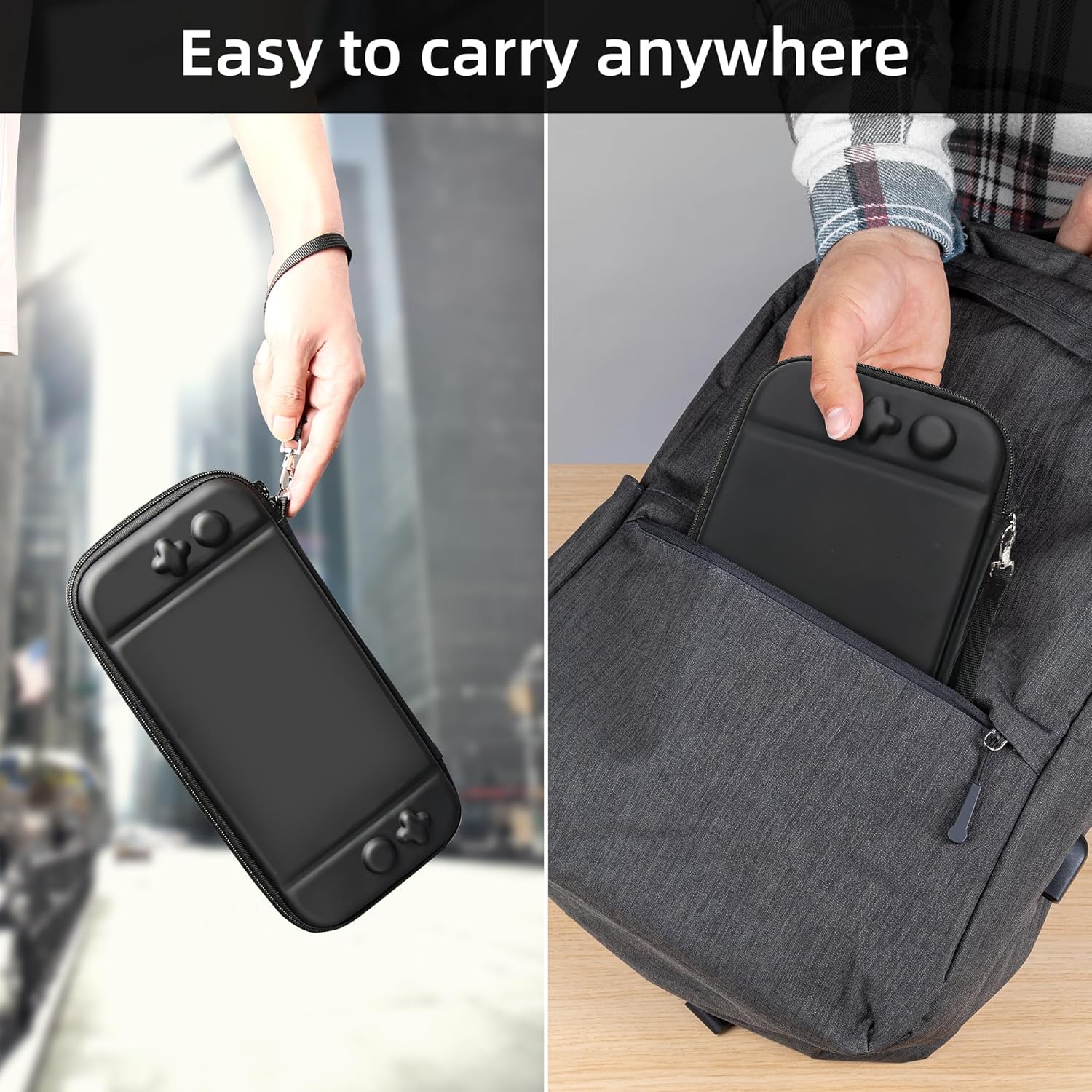 Slim Hard Shell Travel Case for Nintendo Switch 2 (2025) – Thin Protective Pouch with Accessories Storage Pocket & Game Card Holders - Image 6