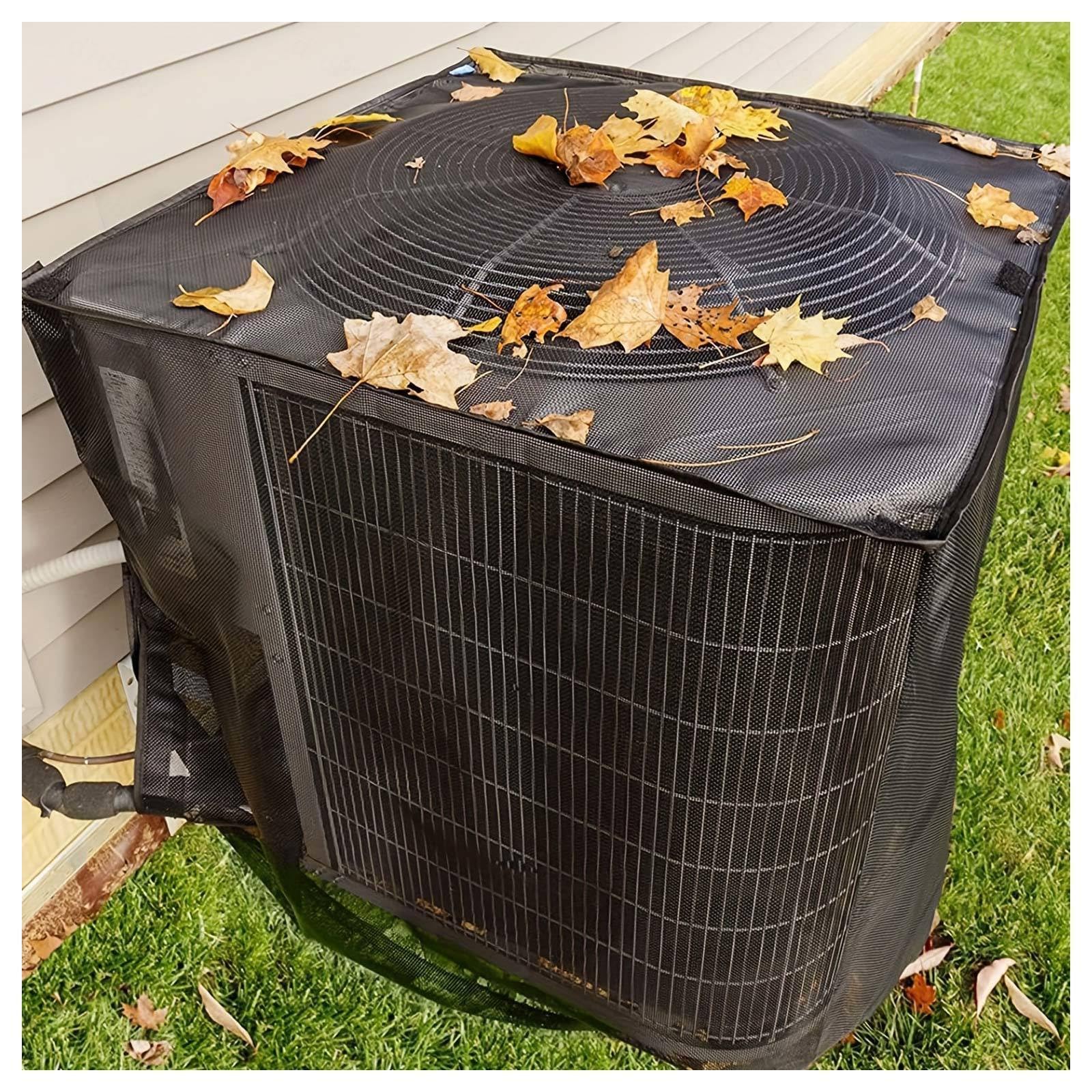 QYMYOZ Breathable Outdoor Air Conditioner Cover, Full Mesh Protection Against Rain, Snow, Leaves & Debris, Durable AC Unit Cover for All Weather Conditions