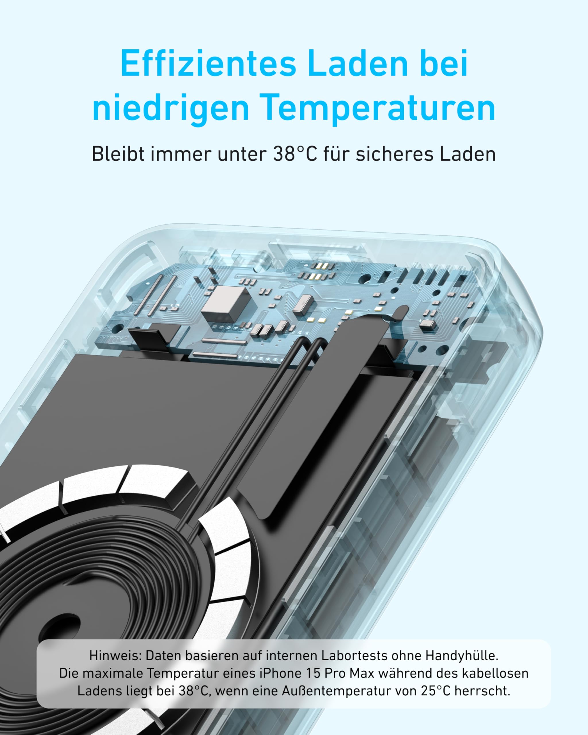 Anker Zolo magnetische Powerbank, kompaktes 10.000mAh Ladegerät mit 30W Max. Schnellladen, kabellos und portabel, hautfreundlicher und robuster Akku, für iPhone 17/16/15 Serie, AirPods und mehr