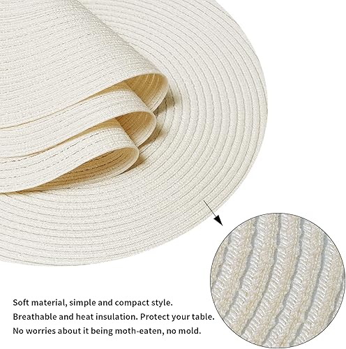 Miniatura 7 de Smaafit Juego de 4 manteles individuales redondos para mesa redonda, manteles individuales redondos para Navidad, manteles individuales redondos de