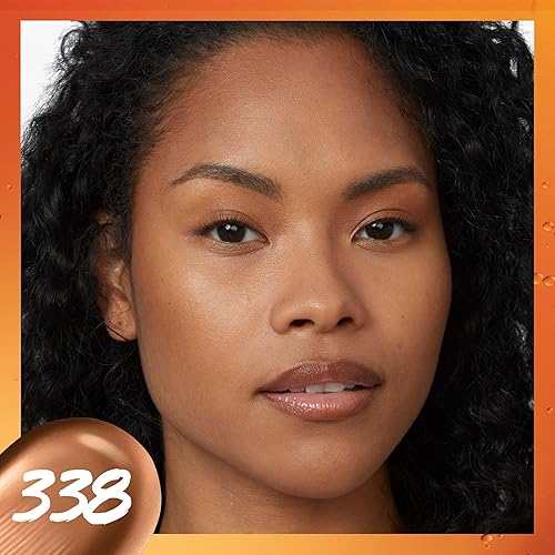 Miniatura 2 de Maybelline Super Stay Up - Tinte para piel de hasta 24 horas, base radiante de cobertura ligera a media, maquillaje infundido con vitamina C, 338, 1