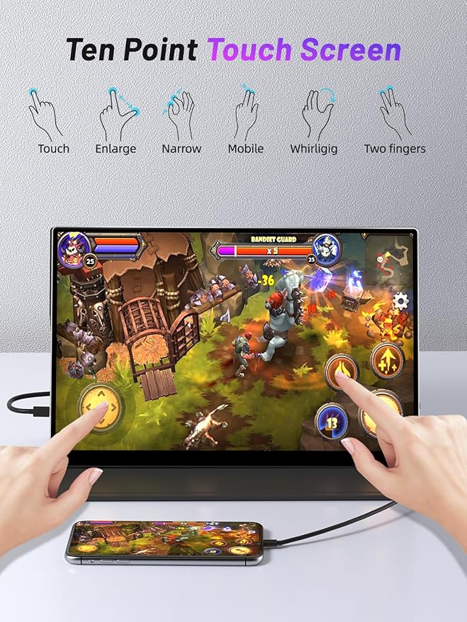 Monitor Portátil Táctil 15.6" 4K UHD OLED 60 Hz miniatura 7