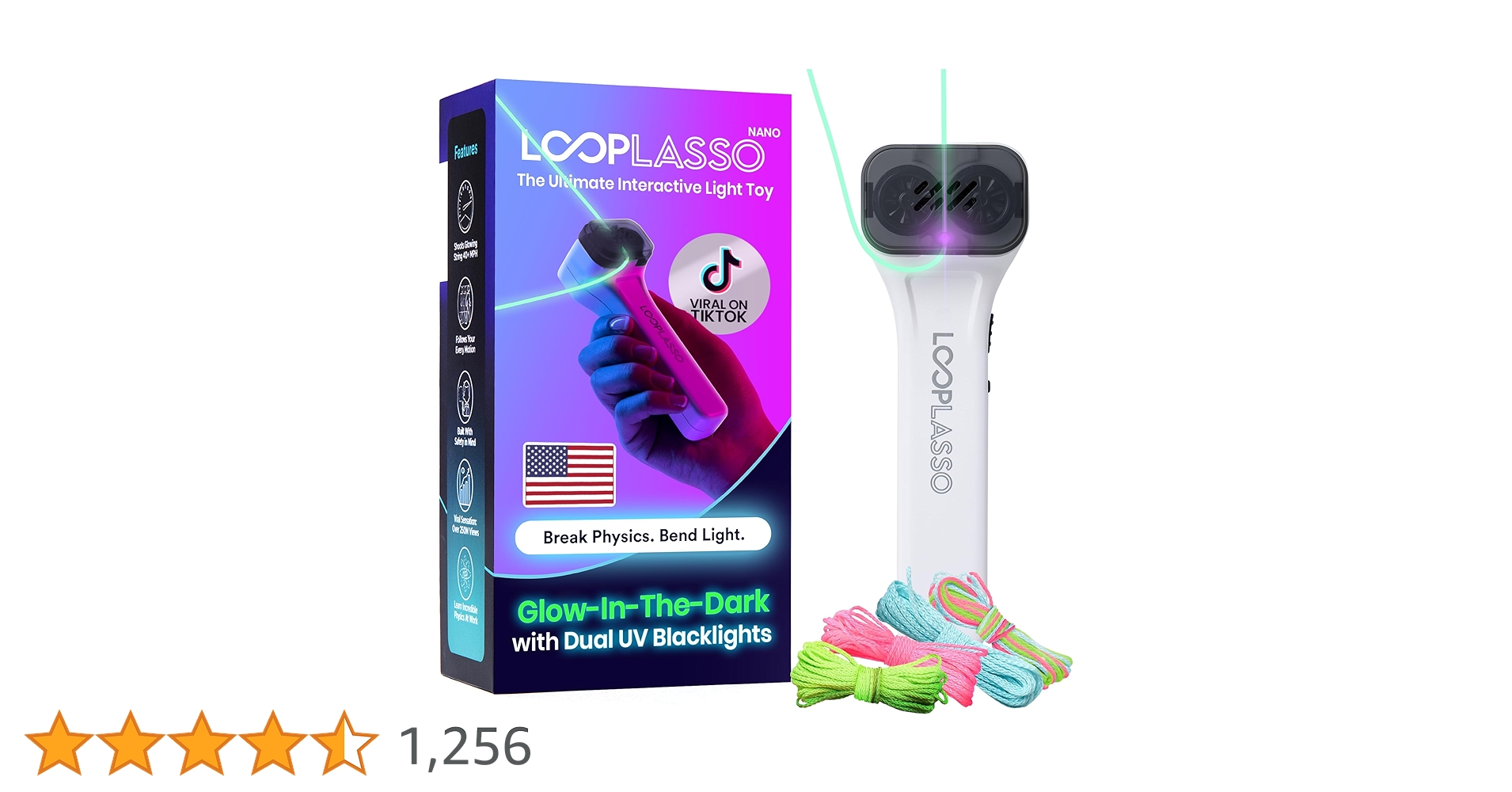 Loop lasso nano キッズ　トイ Amazon.com: Loop Lasso NANO Glow in the Dark Rave Toys with