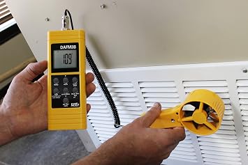 Uei Test Instruments Anemometer with Humidity, 99 to 3937 FPM DAFM3B - 1 Each
