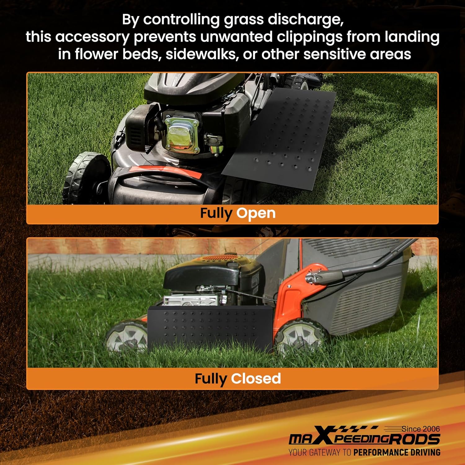 maXpeedingrods Chute Blocker Zero Turn, Grass Flap Chute Blocker Zero Turn Exmark Gravely Hustler Kubota Scag 52" 60" 72" Advanced Chute System ACS6000ULS/088-6003-00