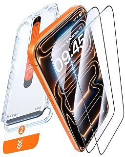 DIMONCOAT Top 9H++ Glass 2 Pack for iPhone 17 Pro Screen Protector 6.3'' | 13FT Drop Tested, Stronger Edge Protection, Military-Grade Armor, Case Friendly, Easy Installation, Bubble-Free, Anti-Scratch - Amazon product rated Grade A