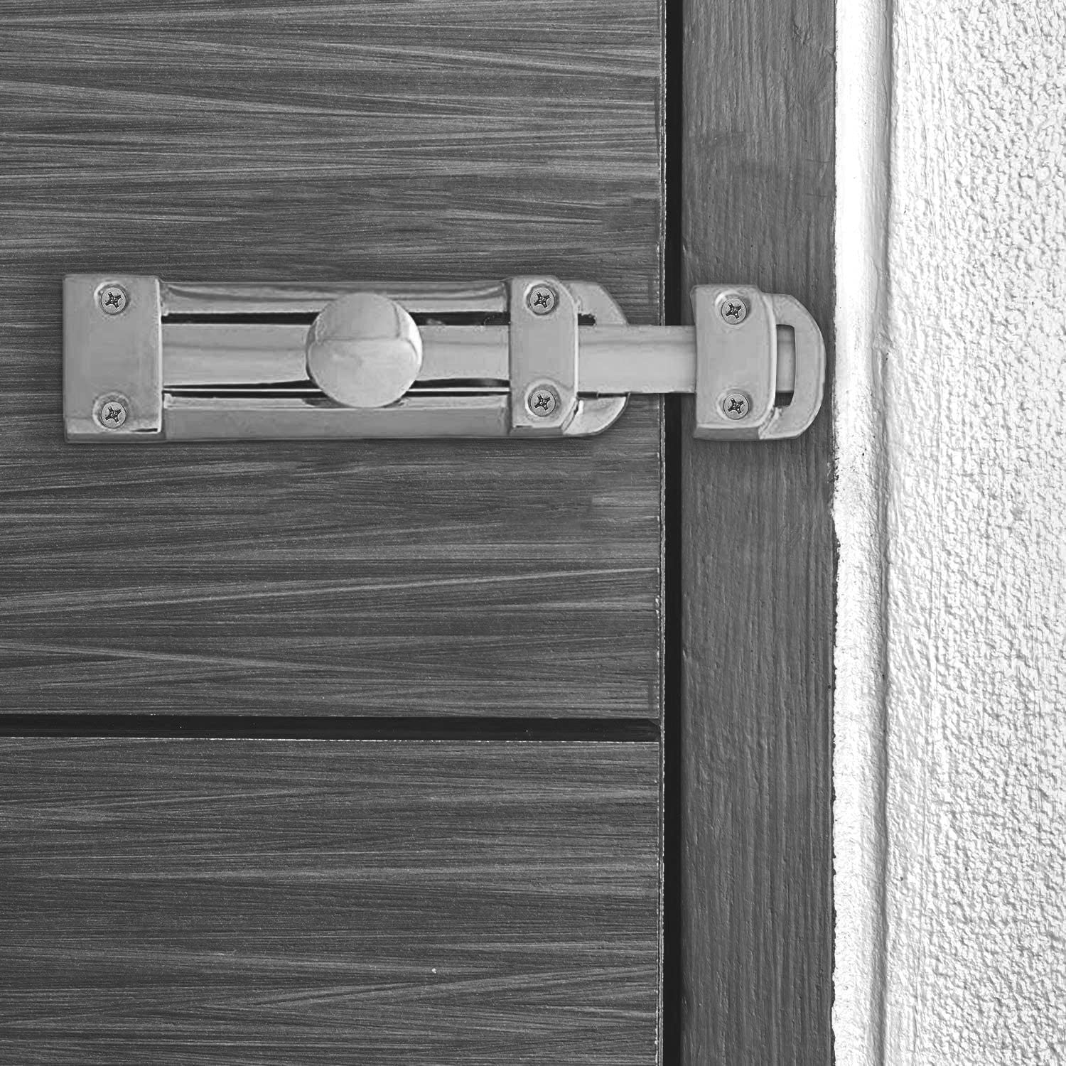 TERF® Heavy Duty Polished Chrome Door Bolt 100mm [4”] Surface Mounted