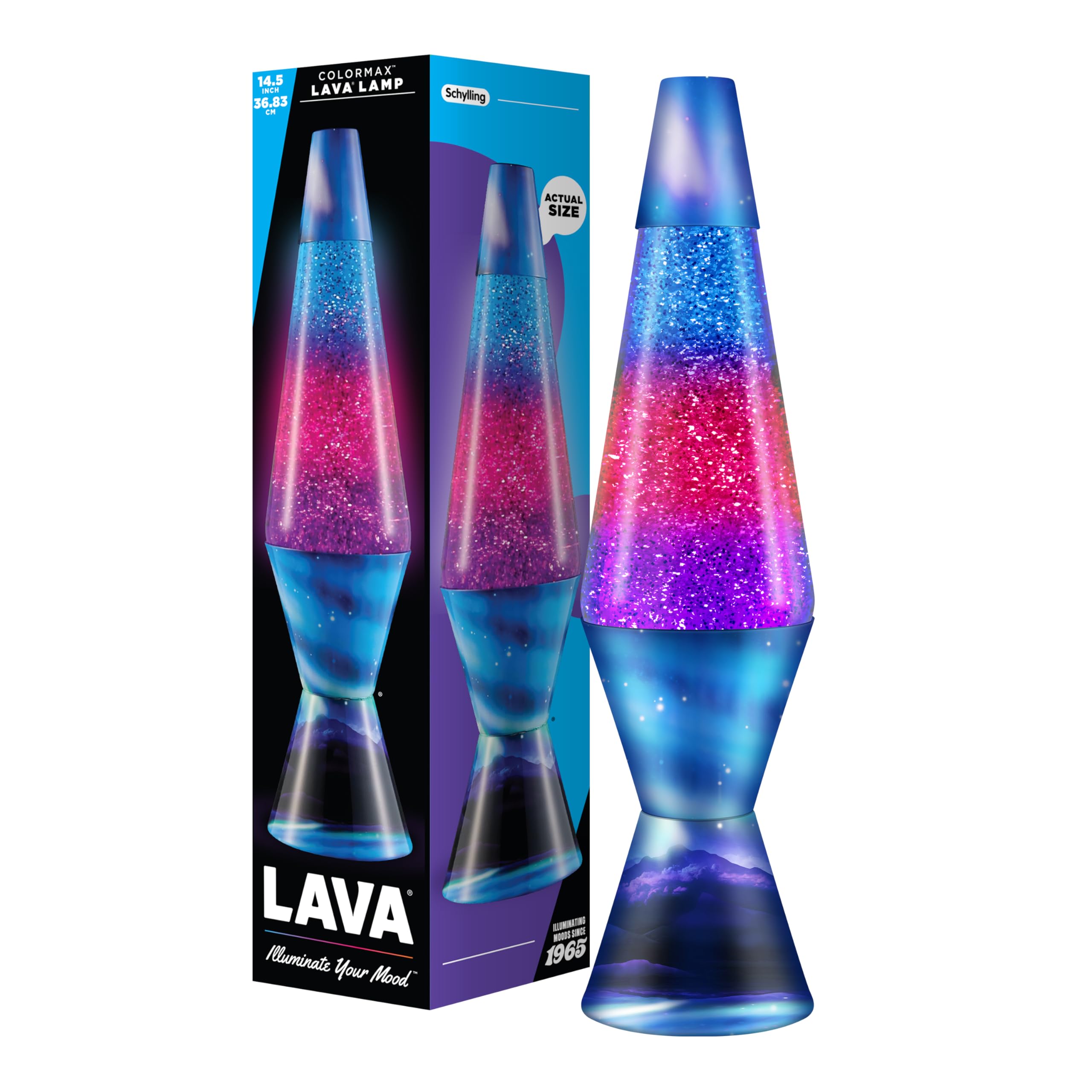 Lava Lamp 14.5 inch Northern Lights Lamp, Purple/Blue