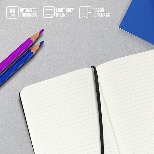 Miniatura 3 de Red Co. Diario de piel sintética texturizada con flores en relieve de 5 x 7 pulgadas, 240 páginas rayadas, magenta