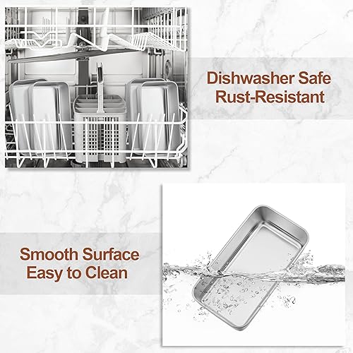 Miniatura 4 de LIANYU Paquete de 3 moldes para hornear pan, bandeja de pan de 9 x 5 pulgadas, molde para pan para hornear, molde para hornear pastel de carne de