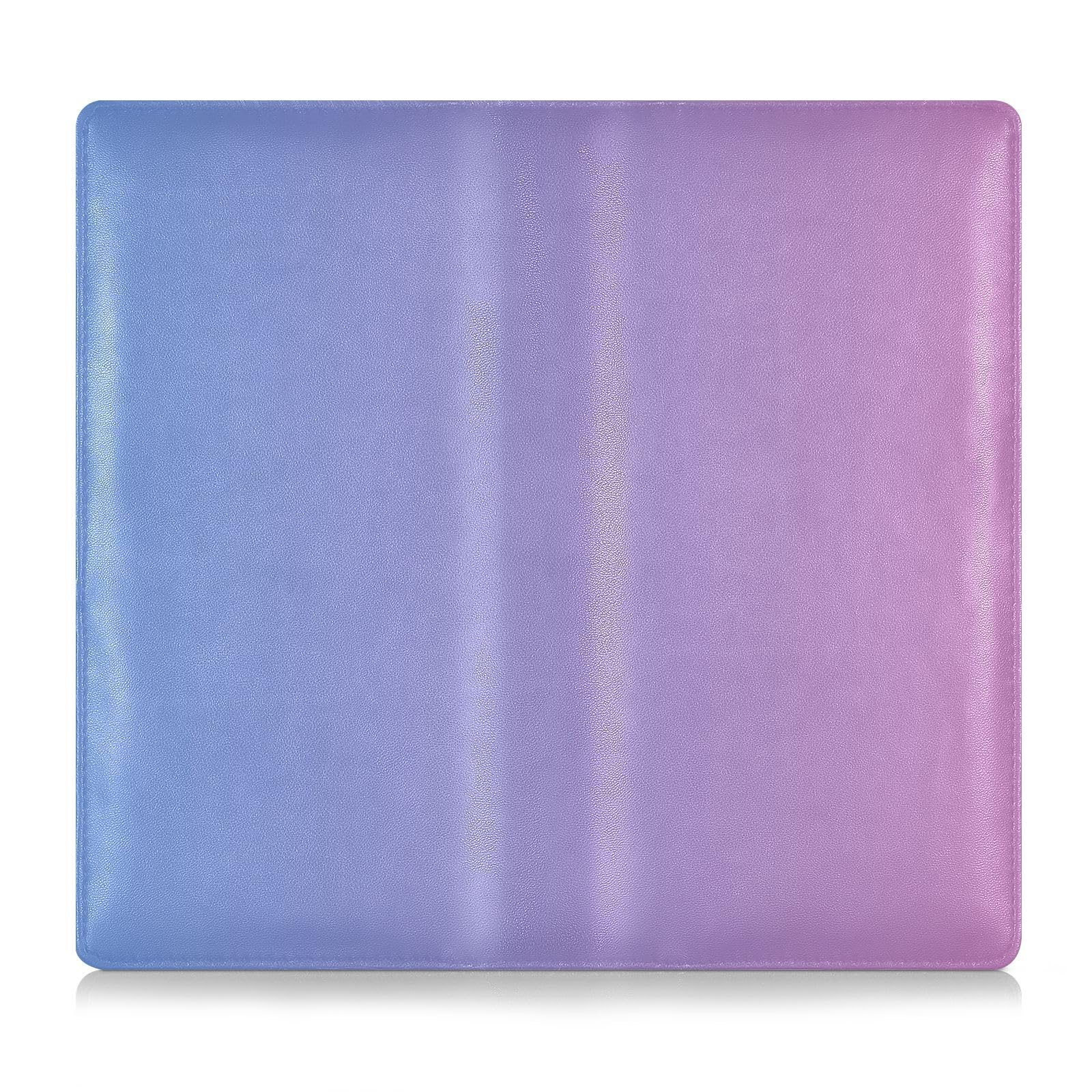 GuoChe Pu Leather Registration and Insurance Card Holder Men Women Essential Car Wallet Case for Documents, Cards, License Pink Blue Gradient