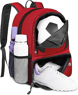 Soccer Backpack, Soccer Bag with Ball Holder and Shoe Compartment