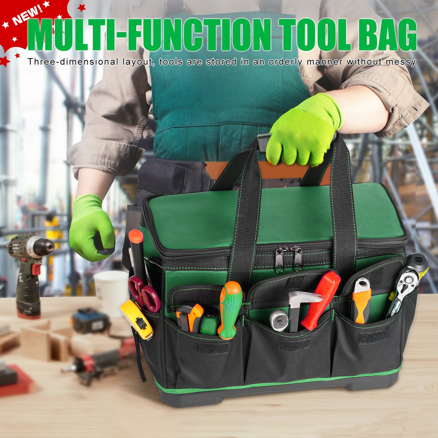 Sac à outils roulant professionnel robuste pour chariot étanche 1680D grandes ro Sac à outils roulant professionnel robuste pour chariot étanche 1680D grandes ro