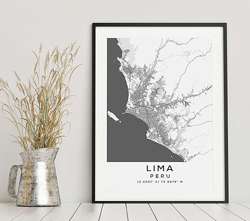 Miniatura 6 de Mapa de Lima, Perú, Light 2 (12x16)