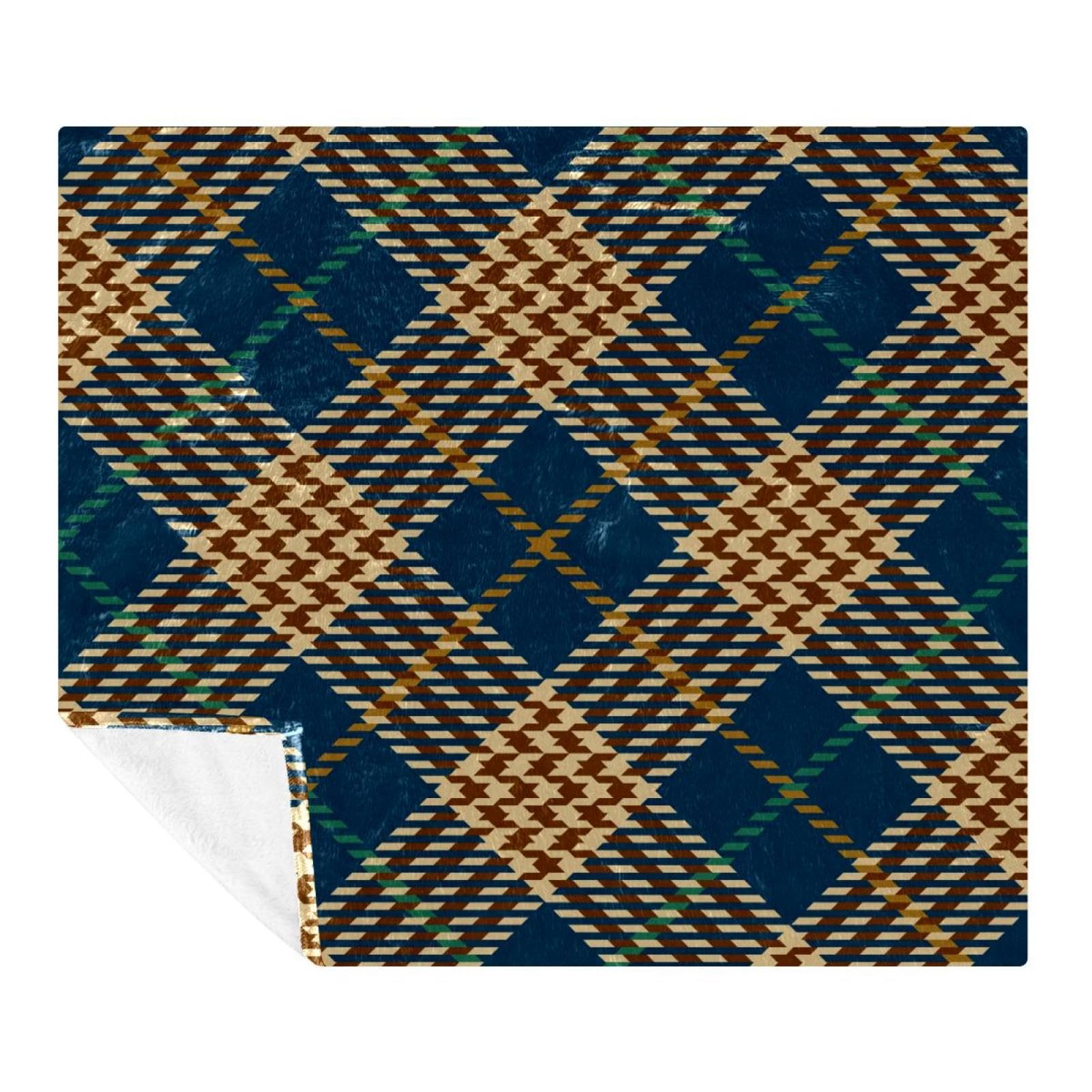 Couverture polaire microfibre beige 150x130 cm plaid lit et canapé anti-froid léger