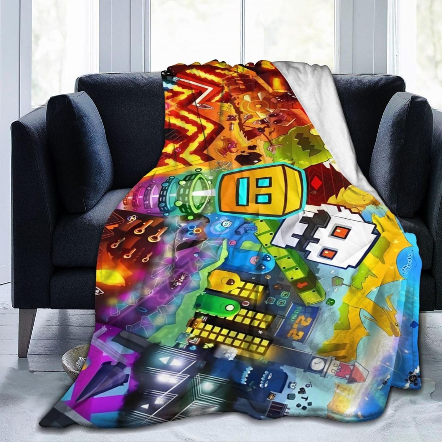 NALCKA Geometry Anime Dash Blanket Throw Blankets Ultra