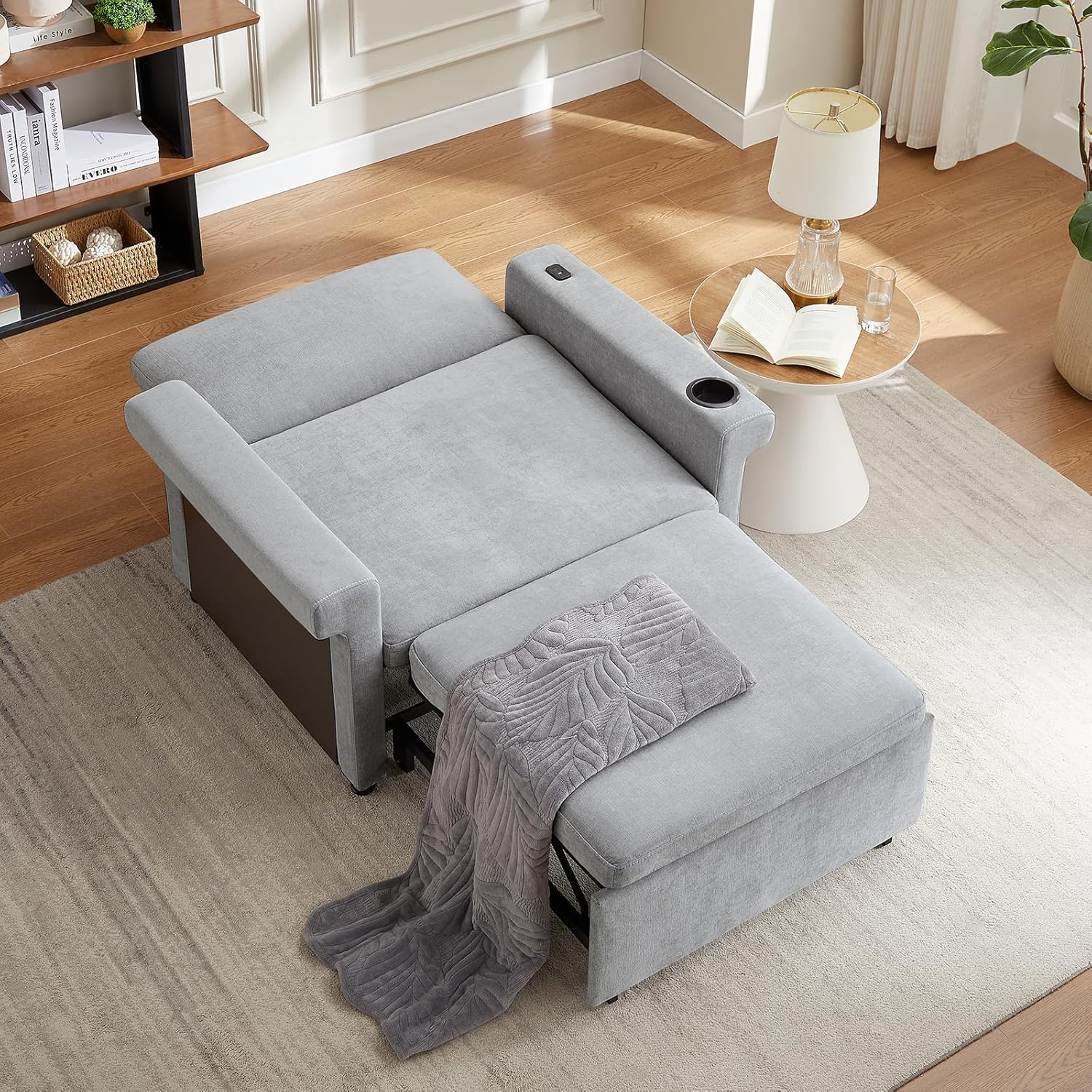 Grey Serta Cambridge Twin Sleeper Chair Convertible Sleeper Chair