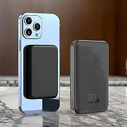 Power Bank Carregador Portátil, Compatível Com MagSafe, Carregamento Por Indução Sem Fio, Carregamento Rápido, Para iPhone E Android, Compacto E Leve, Marca VARENZIA