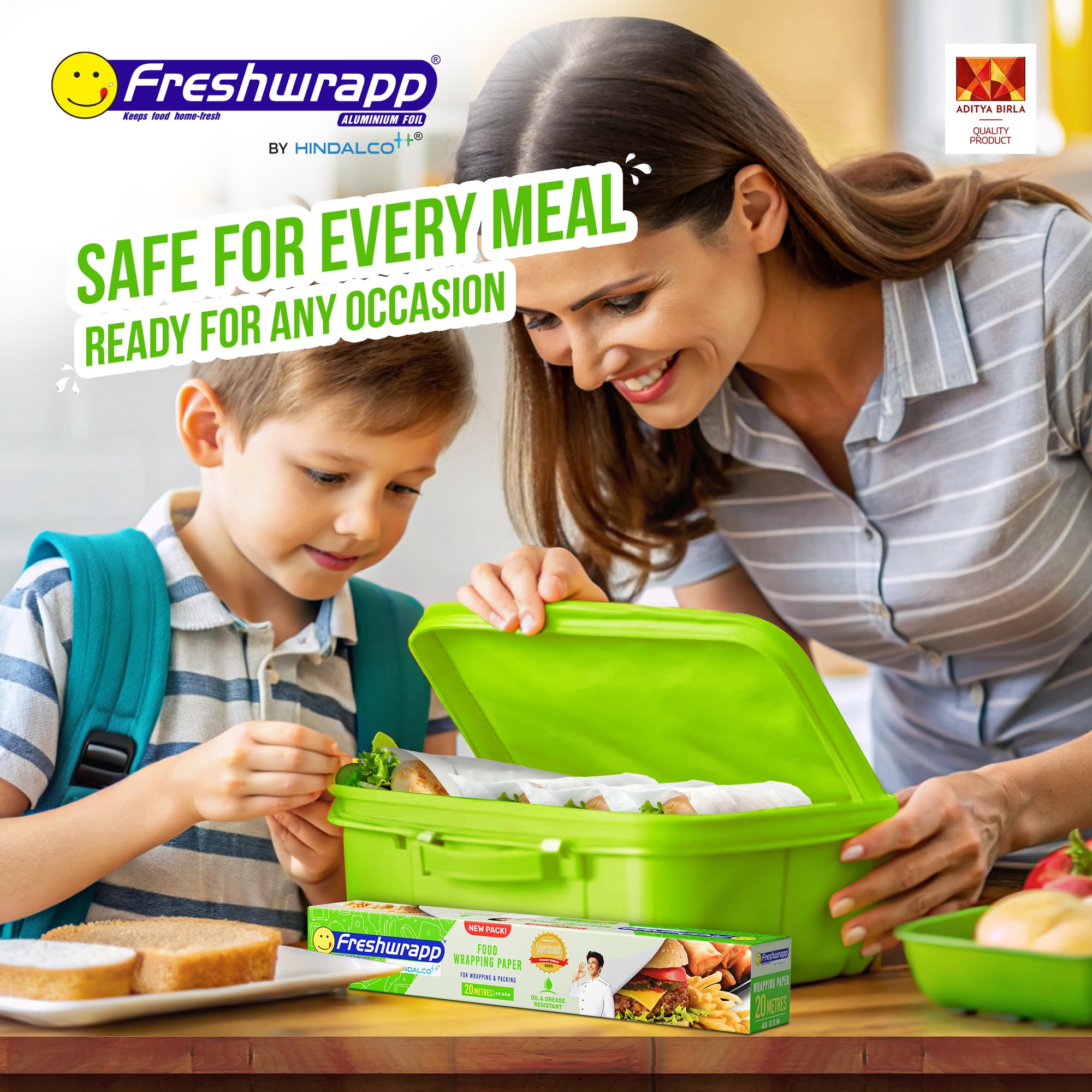 Freshwrapp Greaseproof Food Wrapping Paper (20 Meter) Pack of 2 - Image 2 thumbnail