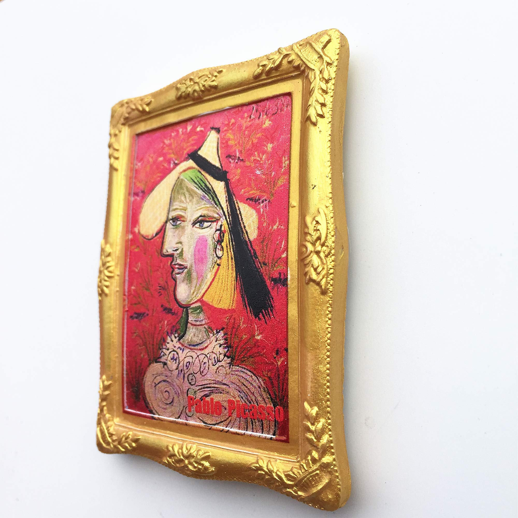 Magnete Frigorifero Spagna 3D – Ispirato A Picasso, Decorazione Casa Stile Astratto, Souvenir Viaggio Originale, Regalo Simpatico, 7,2x9 Cm